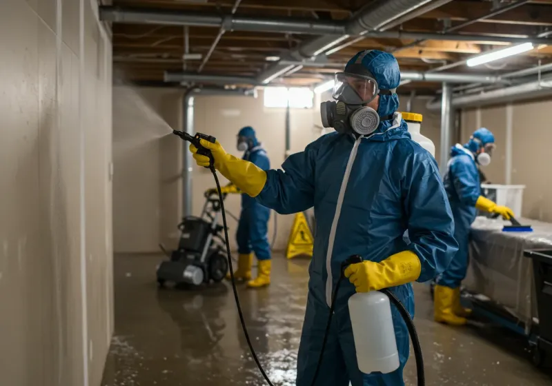 Basement Sanitization and Antimicrobial Treatment process in Gladwin, MI